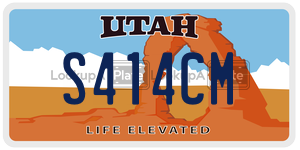 S414CM  license plate in UT