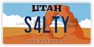 S4LTY  license plate in UT