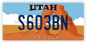 S603BN  license plate in UT