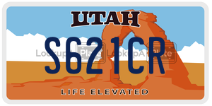 S621CR  license plate in UT