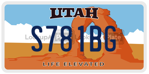 S781BG  license plate in UT