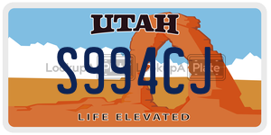 S994CJ  license plate in UT