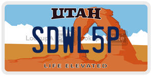 SDWL5P  license plate in UT