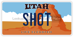 SH0T  license plate in UT