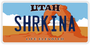 SHRKINA  license plate in UT