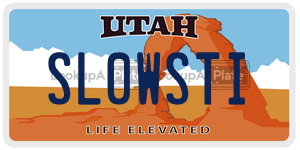 SL0WSTI license plate in Utah