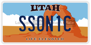 SS0N1C  license plate in UT