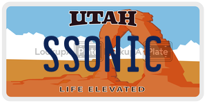 SS0NIC  license plate in UT