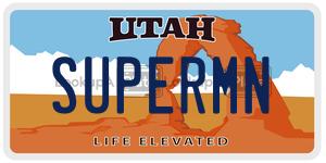 SUPERMN  license plate in UT