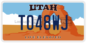 T048WJ  license plate in UT