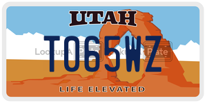 T065WZ license plate in Utah