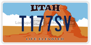 T177SV  license plate in UT