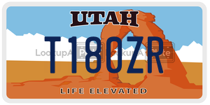 T180ZR  license plate in UT