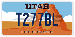 T277BL  license plate in UT