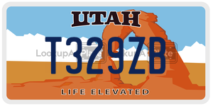 T329ZB  license plate in UT