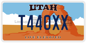 T440XX  license plate in UT