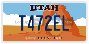 T472EL  license plate in UT
