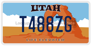 T488ZG license plate in Utah