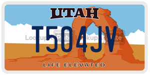 T504JV  license plate in UT