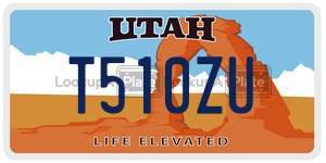 T510ZU  license plate in UT