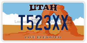T523XX license plate in Utah