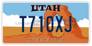 T710XJ  license plate in UT