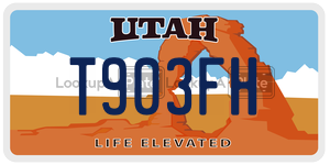 T903FH  license plate in UT