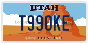 T990KE license plate in Utah