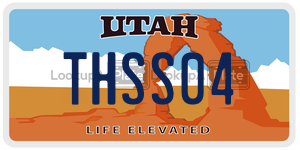 THSS04 license plate in Utah