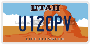 U120PV  license plate in UT