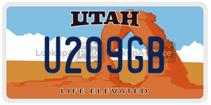U209GB  license plate in UT
