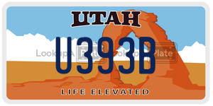 U393B license plate in Utah