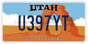 U397YT  license plate in UT