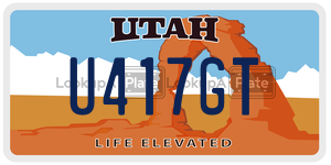 U417GT license plate in Utah