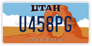 U458PG  license plate in UT