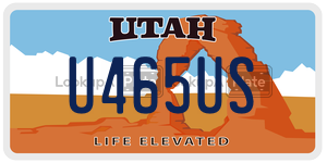 U465US license plate in Utah