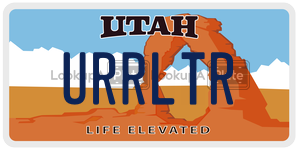 URRLTR  license plate in UT