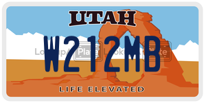 W212MB  license plate in UT