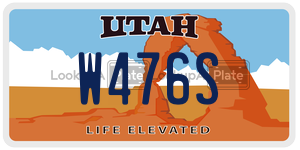 W476S  license plate in UT