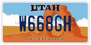 W668GH  license plate in UT