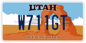 W711GT  license plate in UT