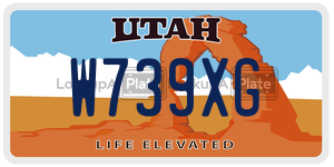 W739XG  license plate in UT