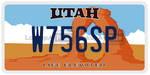W756SP license plate in Utah