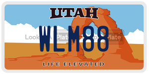 WLM88  license plate in UT