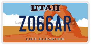 Z066AR  license plate in UT