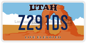 Z291DS  license plate in UT