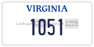 1051  license plate in VA