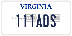 111ADS  license plate in VA