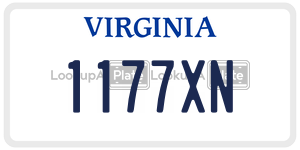 1177XN  license plate in VA