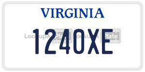 1240XE  license plate in VA